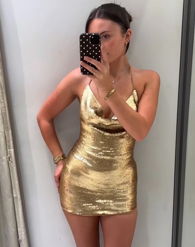Zara mini abito drappeggiato - mini,