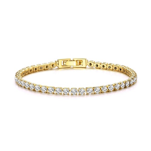 Bracciale tennis placcato oro