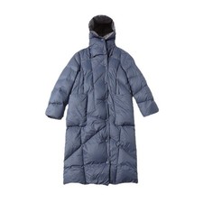 Piumino donna autunno e inverno con cappuccio spesso moda giacca blu sciolto