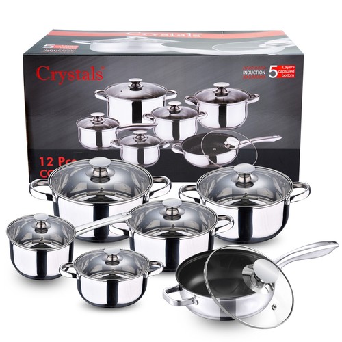 12pz set pentole casseruola - set,