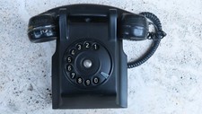 Telefono a disco fisso a muro, / SITEL Anni 80/ nero /Vintage.
