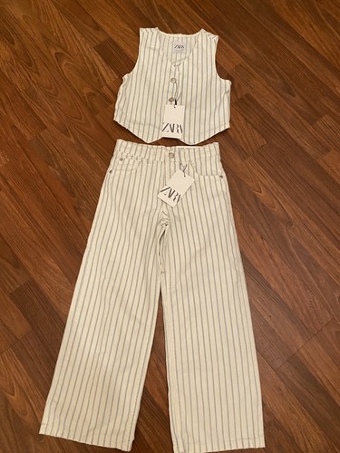 Pantaloni zara blu righe - a,