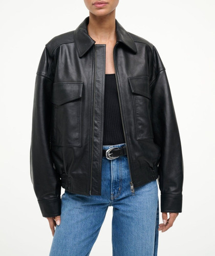 Bomber donna nero - , pelle