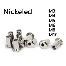Dadi tappo rivetto nichel - , m6
