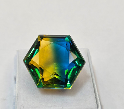 Ametrine natural hexagon cut - ametrine,