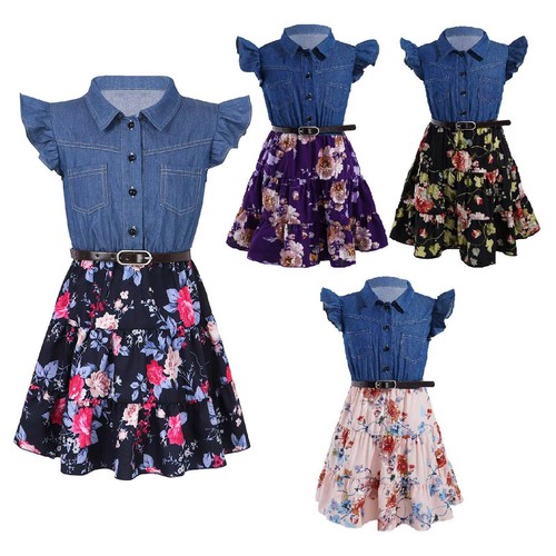 Abito denim top - , maniche