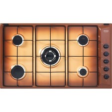 DE LONGHI YTF59DD PIANO COTTURA DA INCASSO 90 CM 5 FUOCHI TERRA DI FRANCIA