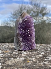 Torre Obelisco Drusa Ametista - Ametista reiki Chakra Wicca 11 Cm