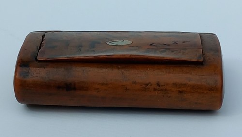 Antique georgian wooden snuff - georgian,