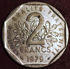 Francia 2 franchi 1979 KM#