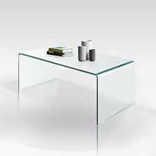 TAVOLINO MOD. YES CM 100X48 H. 43 IN VETRO TEMPERATO TRASPARENTE