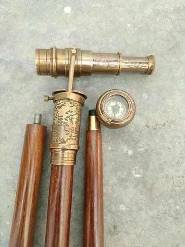 Bussola telescopica ottone - bussola, in