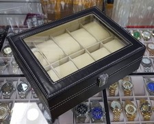 Box Scatola Cofanetto Con Vetrina Porta Orologi Bracciali 10 Posti In Pelle lac