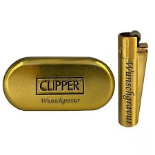 Accendino clipper metallo oro