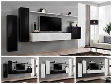 Parete attrezzata soggiorno parete armadio SWITCH I con lucido e push click