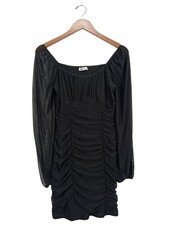 HOLLISTER Abito a maniche lunghe Donna Abito Taglia IT 40 nero elegante