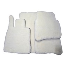 Tappetini Interni In Vera Pelle Di Pecora Bianca Su Misura Per Mercedes Benz