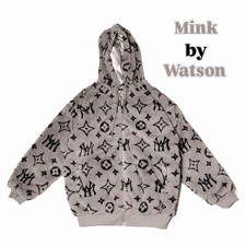 Felpa con cappuccio zip Mink