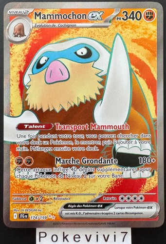 Carte pokemon mammochon - carte,