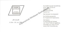 Einladung zur Ausstellung Jiri Kolar; 1978, Galerie Schoeller Kolar, Jiri :
