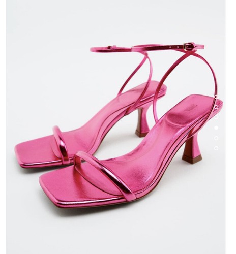 New zara metallic mid - new, mid-height