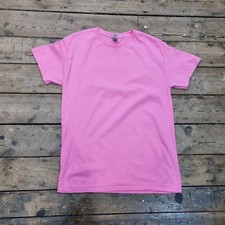 T-shirt bianca Gildan rosa
