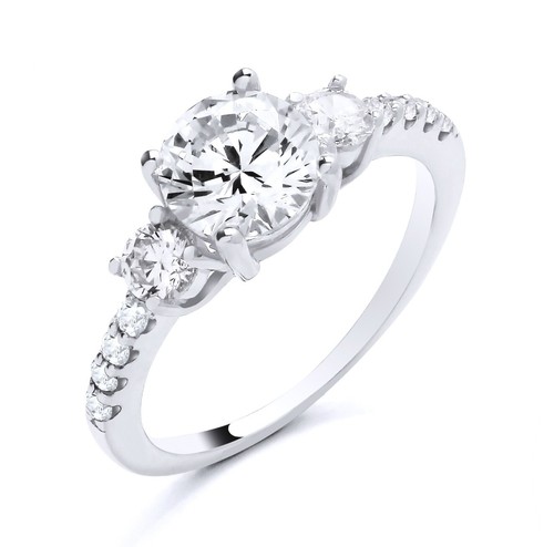 Anello fidanzamento argento - di,