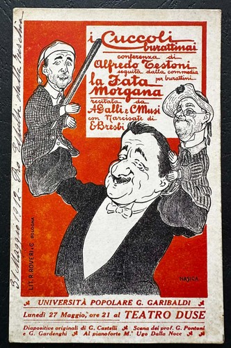 Cartolina illustrata teatro - illustrata,
