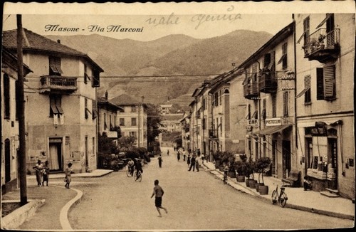 Cartolina masone liguria - masone, liguria,