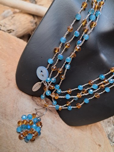 Collana orecchini uncinetto - ed,