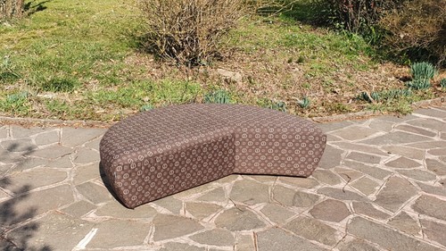 Pouf tessuto marrone - in,