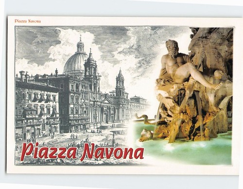 Cartolina piazza navona roma - cartolina,