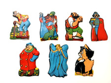 Lotto 7 figurine Plasteco Formaggino Mio Serie Pinocchio Walt Disney