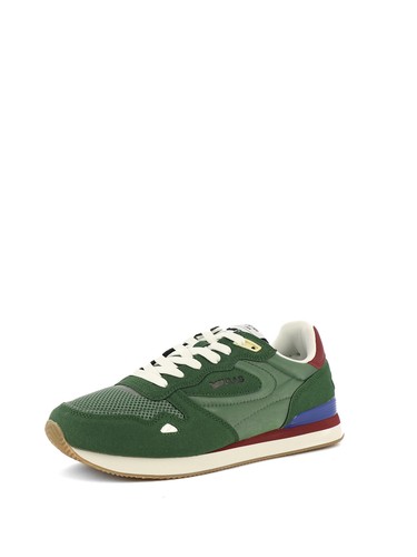 Sneakers stringate uomo verde