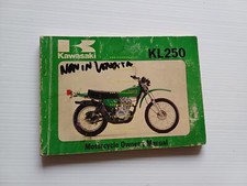 Kawasaki KL 250 1978 manuale uso manutenzione libretto inglese originale