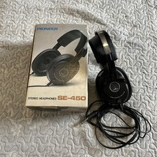 Pioneer SE-450 Vintage Nero Stereo Regolabile Over The Ear Cuffie Doppio