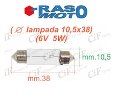LAMPADINA A SILURO (DIAMETRO LAMPADA 10,5x38) (6V 5W) 1426