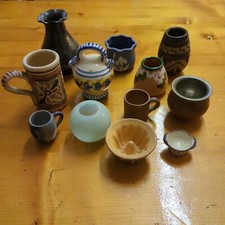 Lotto di 12 Tazzine e Mini Anfore In Ceramica - Vintage - Souvenir