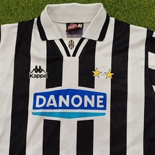 Maglia Maglia Juventus Home 1994 95 KAPPA DANONE Scudetto Vincitore Baggio Taglia L