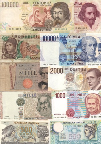 Italia lotto 10 - italia, banconote