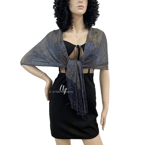 Blu dark elegante stola - blu,