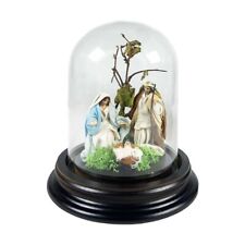 Natività Presepe da 6 cm in Campana di Vetro Misura 9x12