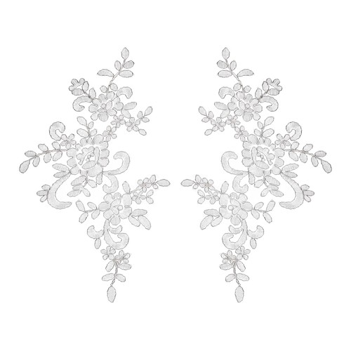 2pcs pizzo fiore - 2pcs, osso