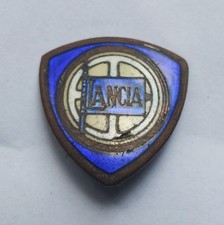 Badge Lancia Stemma Epoca Metallo Emblema Logo Fregio Originale 1,5 Cm. Circa.