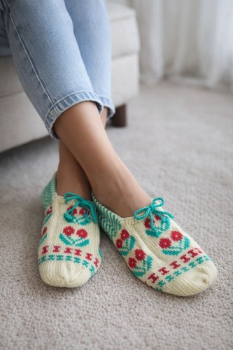 Pantofole lana maglia - a,