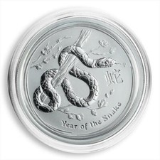 Australia 50 centesimi anno del serpente serie lunare II 1/2 oz UNC moneta argento 2013