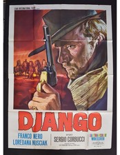 manifesto DJANGO franco nero sergio corbucci 1 edizione italiana 1966  A470