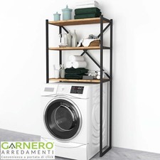 Mobile lavatrice industrial moderno bagno 66x160cm metallo rovere CANARIE