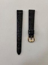 CINTURINO OROLOGIO SECTOR PELLE NERO ANSA 14 MM  -NUOVO