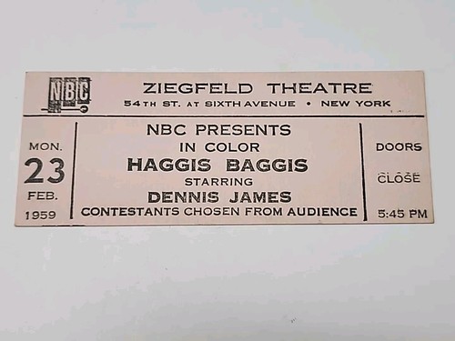 Biglietto teatro ziegfeld stub - ziegfeld,